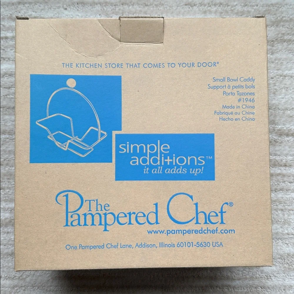 NIB Pampered Chef Simple Additions Small Bowl Caddy #1946